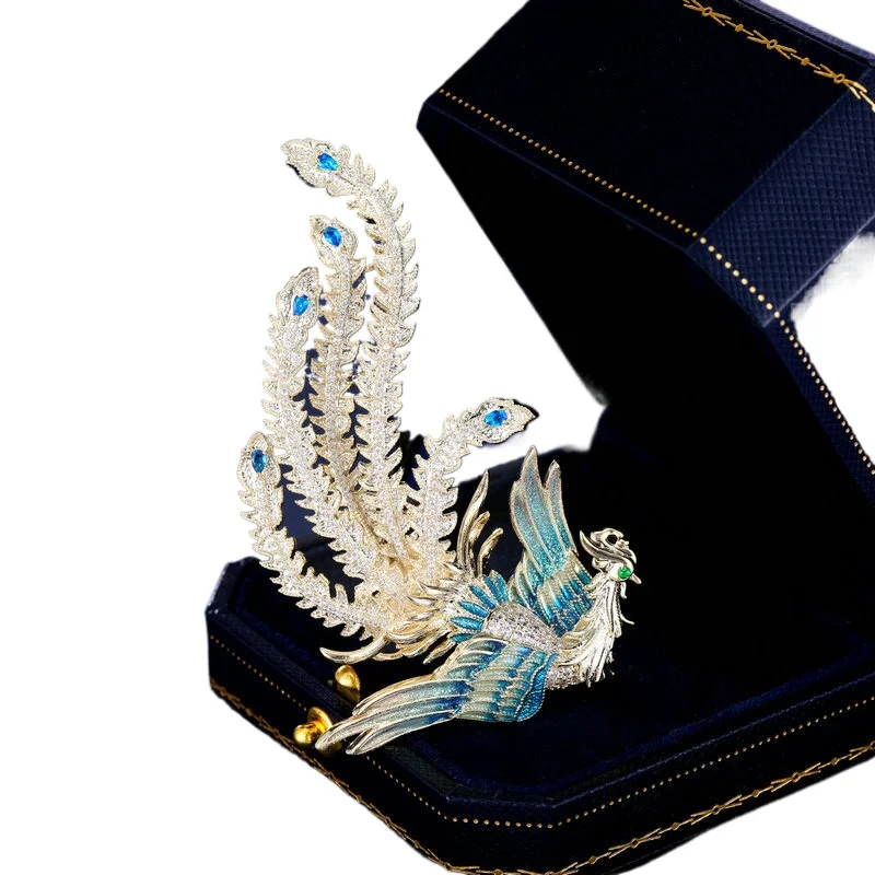 New Chinese style Phoenix brooch for women, luxurious and elegant clothing, chest flower accessories, niche ethnic style jewelr
New Chinese style Phoenix brooch for women, luxurious and elegant clothing, chest flower accessories, niche ethnic style jewelr