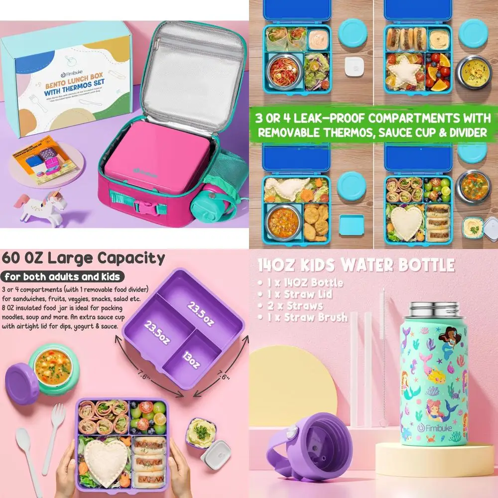 Набор из 3-4-секционных термоизолированных ланч-боксов для детей и взрослых с контейнером для еды, бутылкой для воды, сумкой, стаканчиком для соуса и столовыми приборами, для детей от 3 лет.
Набор из 3-4-секционных термоизолированных ланч-боксов для детей и взрослых с контейнером для еды, бутылкой для воды, сумкой, стаканчиком для соуса и столовыми приборами, для детей от 3 лет.