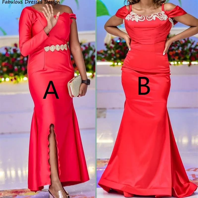 Red Mermaid Ankle Length Bridesmaid Dresses Women Long Sleeve Scoop Neck Slit Wedding Party Dress Applique Lace Maid Of Honor
Red Mermaid Ankle Length Bridesmaid Dresses Women Long Sleeve Scoop Neck Slit Wedding Party Dress Applique Lace Maid Of Honor
