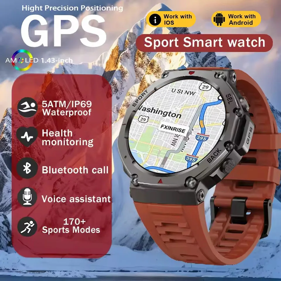 2025 New Outdoor GPS Smart Watch 5ATM Waterproof 1.43" Ultra Display Built-in GPS & Compass Bluetooth call Sports Smartwatch
2025 New Outdoor GPS Smart Watch 5ATM Waterproof 1.43" Ultra Display Built-in GPS & Compass Bluetooth call Sports Smartwatch