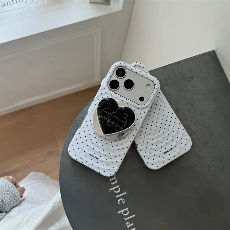 Cute Heart Shape Magnetic Phone Case With Stand For iPhone 17 16 15 14 Pro Max Polka Dot Shockproof Cover funda iPhone 17
Cute Heart Shape Magnetic Phone Case With Stand For iPhone 17 16 15 14 Pro Max Polka Dot Shockproof Cover funda iPhone 17