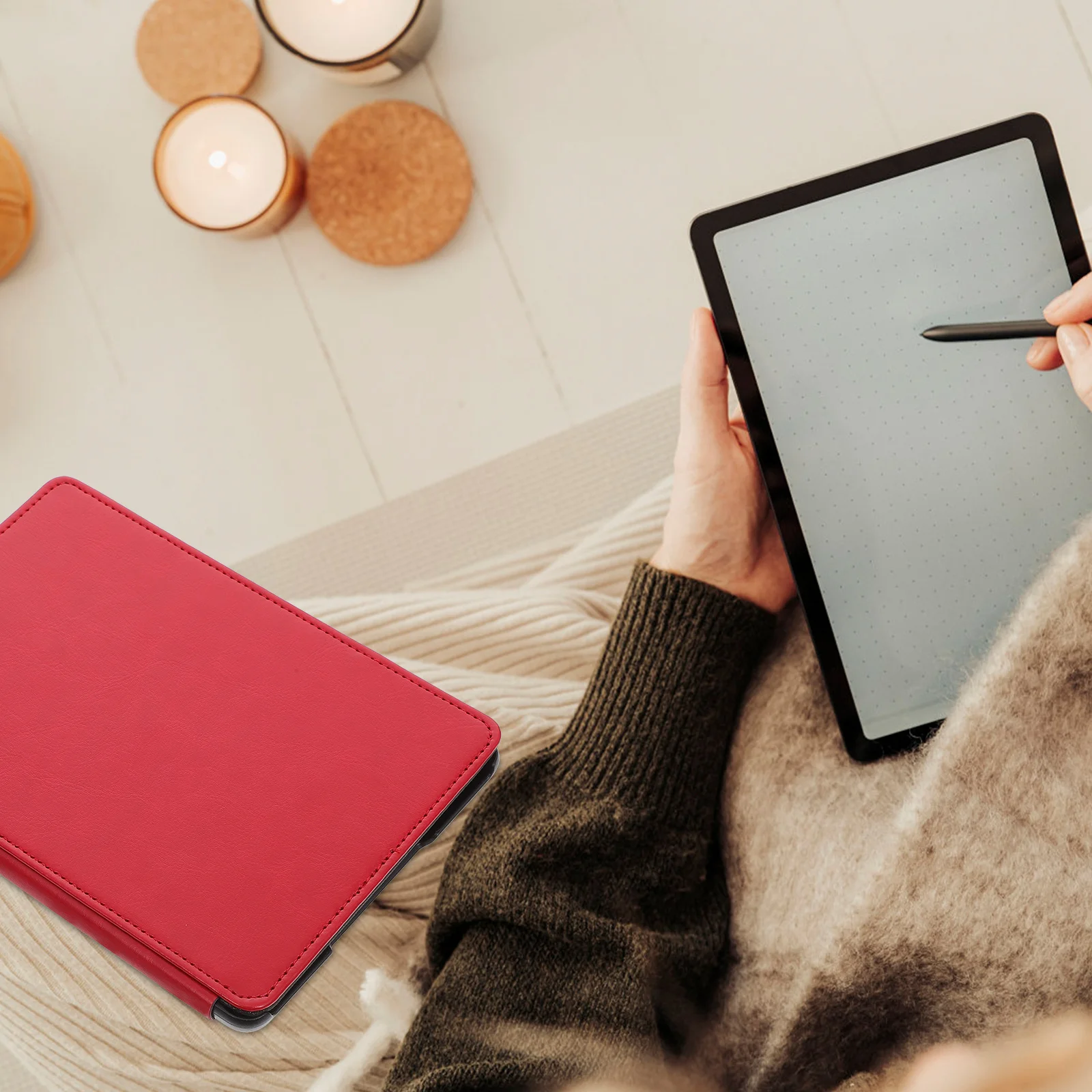 E-Book Reader Cover Superfine Fiber PU Durable Waterproof Protective Case Compatible with Kindle Paperwhite 5 11 Inch E-Reader 
E-Book Reader Cover Superfine Fiber PU Durable Waterproof Protective Case Compatible with Kindle Paperwhite 5 11 Inch E-Reader