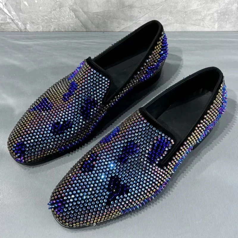 Size 48 Sparkled Men Rhinestone Loafers Luxury Man Spiked Shoes Slip On Dress Shoes Men's Party And Wedding Shoes
Size 48 Sparkled Men Rhinestone Loafers Luxury Man Spiked Shoes Slip On Dress Shoes Men's Party And Wedding Shoes