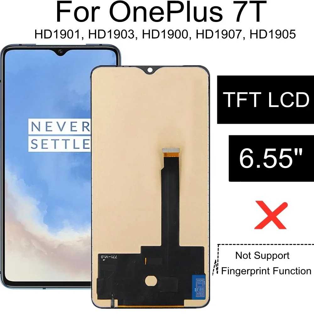 TFT LCD Display Touch Screen Digitizer Assembly Replacement Parts, 6.55 ", Fit for OnePlus 7T, 1 + 7T
TFT LCD Display Touch Screen Digitizer Assembly Replacement Parts, 6.55 ", Fit for OnePlus 7T, 1 + 7T