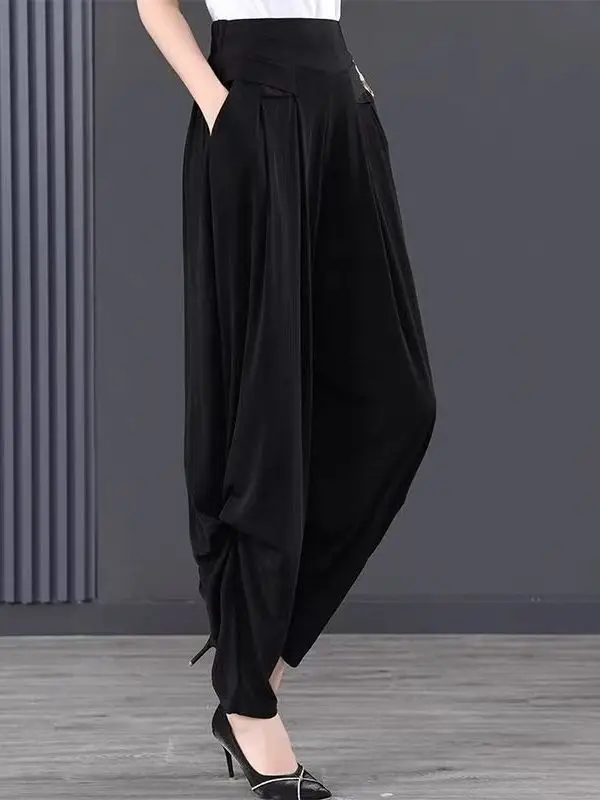 High Waist Casual Dance Pants Women's plus Size Lantern Carrot Long Trousers Cross-Border Loose Fit Polyester Fiber
High Waist Casual Dance Pants Women's plus Size Lantern Carrot Long Trousers Cross-Border Loose Fit Polyester Fiber