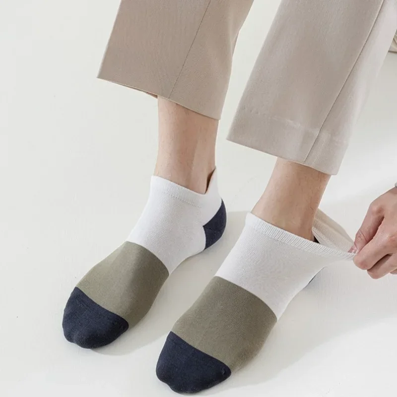 Low-Cut Socks For Men Green Leisure Cotton Socks Color Match Streak Short Tube Sport Football Men'S Stockings Fashionable Style
Low-Cut Socks For Men Green Leisure Cotton Socks Color Match Streak Short Tube Sport Football Men'S Stockings Fashionable Style