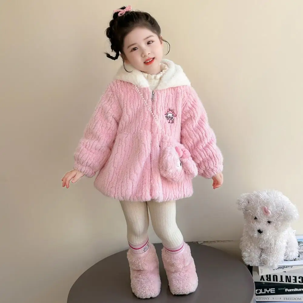 Sanrio Kuromi Girls' Plush Sweater My Melody Autumn and Winter Children's Stylish Casual Thickened Warm Hooded Pattern Coat
Sanrio Kuromi Girls' Plush Sweater My Melody Autumn and Winter Children's Stylish Casual Thickened Warm Hooded Pattern Coat