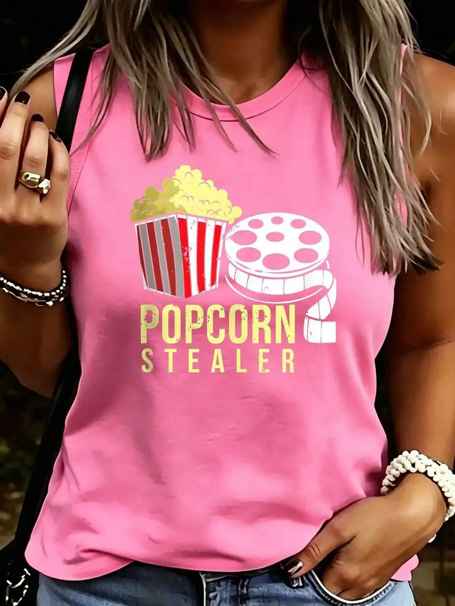 Womens Funny Popcorn Stealer Movie Theater Print Sleeveless Tank Top Casual Summer Vest
Womens Funny Popcorn Stealer Movie Theater Print Sleeveless Tank Top Casual Summer Vest