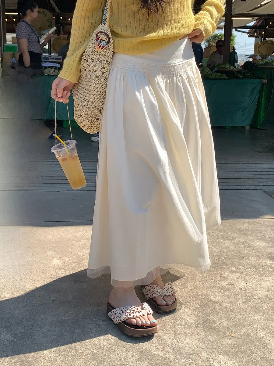 Ele Mid-Length A-Line Umbrella Skirt Women's High Waist Me Patchwork Skirts Spring Season Loose Fit Brand Sinbounboun
Ele Mid-Length A-Line Umbrella Skirt Women's High Waist Me Patchwork Skirts Spring Season Loose Fit Brand Sinbounboun