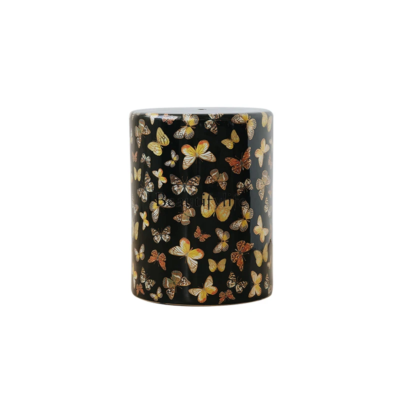 Black butterfly gold-painted porcelain stool French retro seat pier Chinese antique style
Black butterfly gold-painted porcelain stool French retro seat pier Chinese antique style