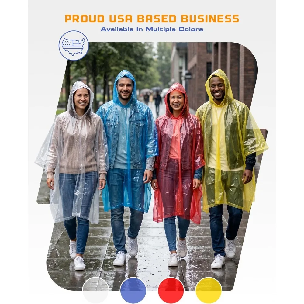 Hagon PRO Disposable Rain Ponchos for Adults (5 Pack)
Hagon PRO Disposable Rain Ponchos for Adults (5 Pack)