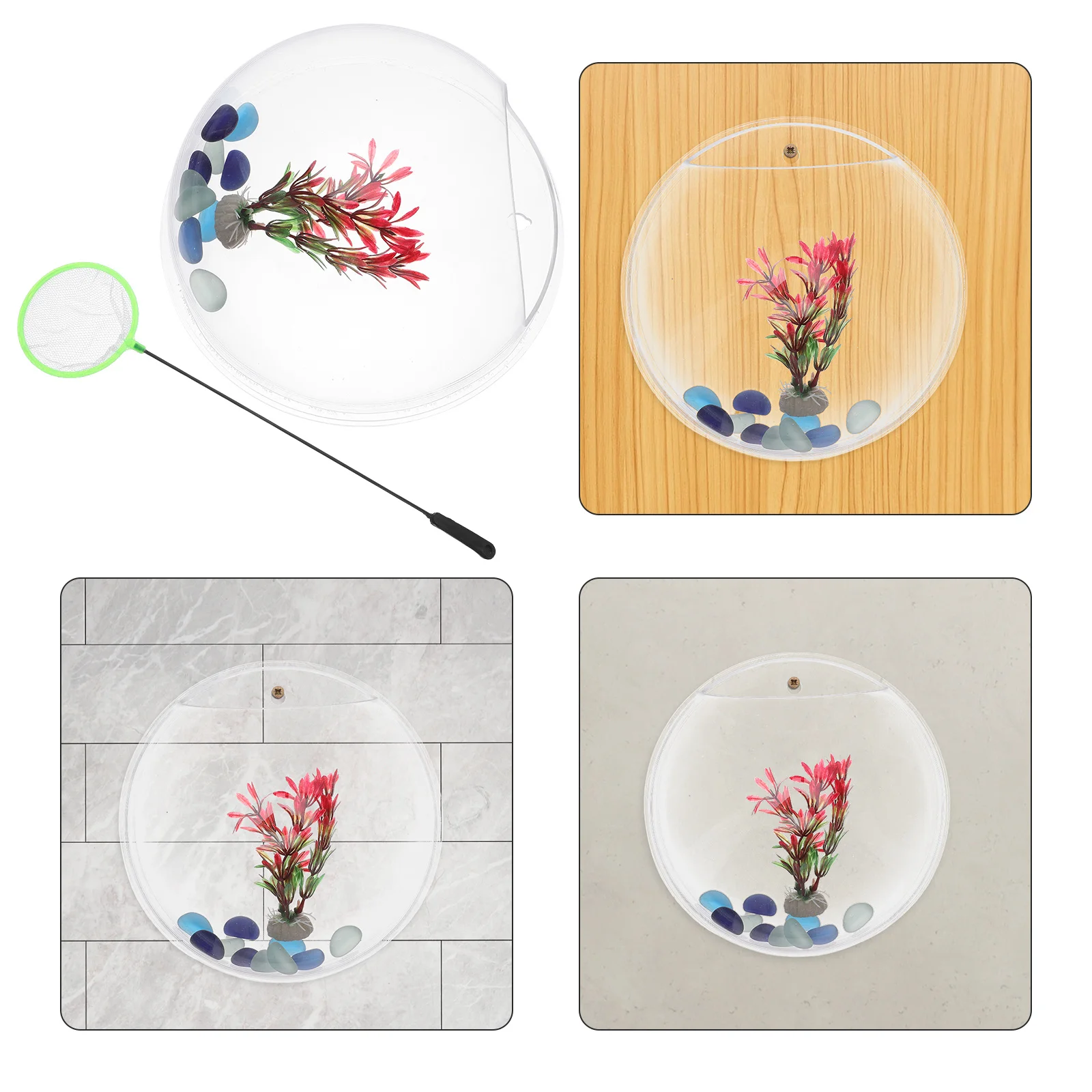 1Set Wall-Mounted Fish Tank 23Cm Diameter Clear Acrylic Transparent Hanging Aquarium Planter Indoor Wall Vase for Plants Betta
1Set Wall-Mounted Fish Tank 23Cm Diameter Clear Acrylic Transparent Hanging Aquarium Planter Indoor Wall Vase for Plants Betta