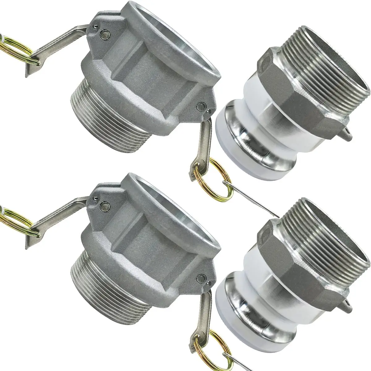 2 Sets Aluminum Cam Lock Fittings (Part F+B) Cam Groove Hose Fitting NPT Threaded Cam Lock Fittings (Part F+Part B) Aluminum
2 Sets Aluminum Cam Lock Fittings (Part F+B) Cam Groove Hose Fitting NPT Threaded Cam Lock Fittings (Part F+Part B) Aluminum