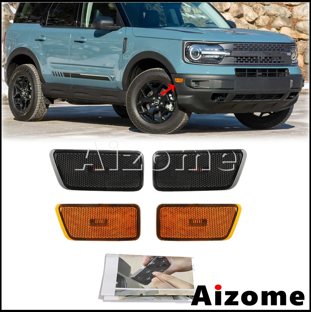 LED Front Side Marker Light Car Accessories For Ford Bronco Sport 2021-2023 Amber Shell Decorative Lights Car Modification Light
LED Front Side Marker Light Car Accessories For Ford Bronco Sport 2021-2023 Amber Shell Decorative Lights Car Modification Light