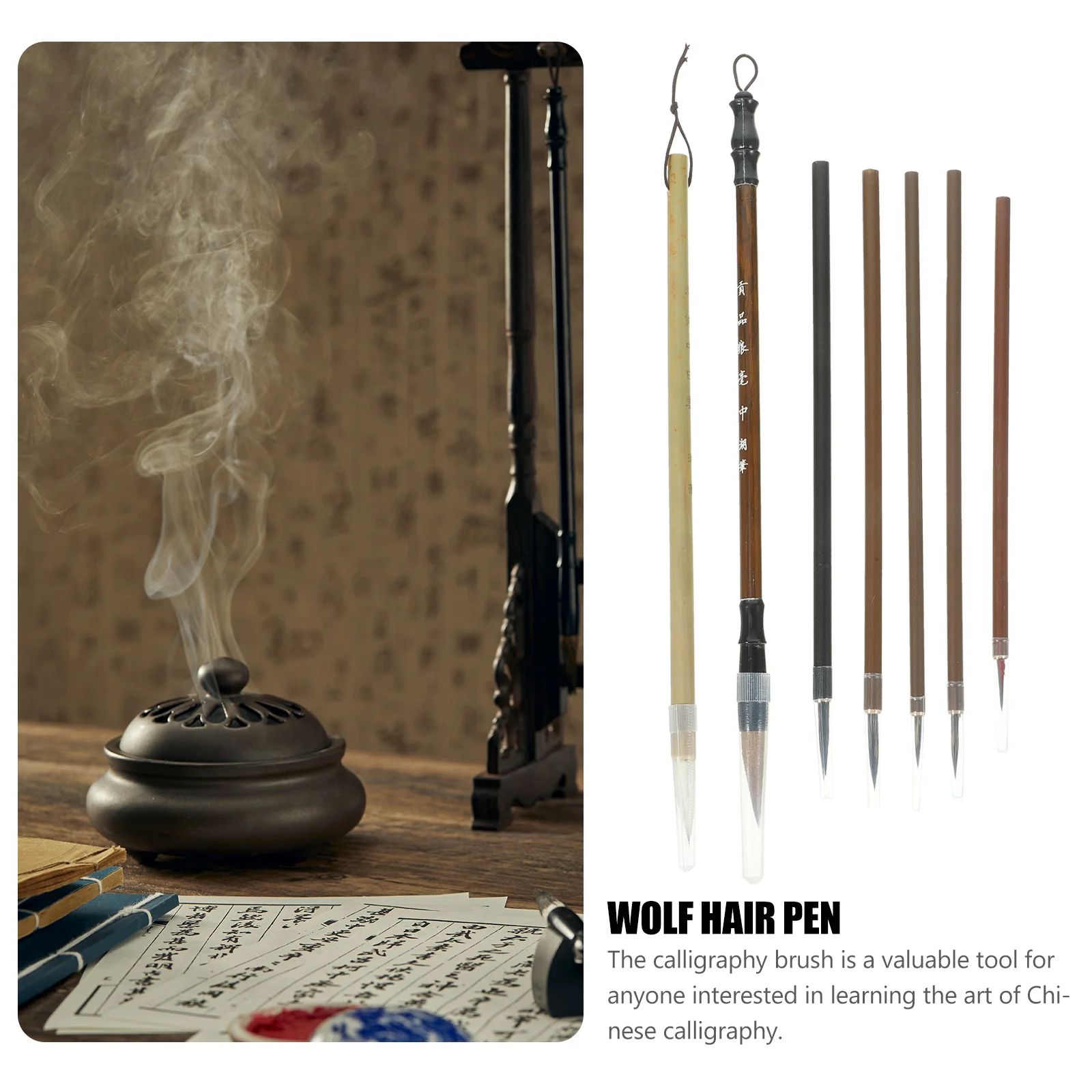 7Pcs Calligraphy Brush Set Traditional Chinese Fine Tip Ink Brush Pens for Painting Writing and Art Practice Sumi
7Pcs Calligraphy Brush Set Traditional Chinese Fine Tip Ink Brush Pens for Painting Writing and Art Practice Sumi