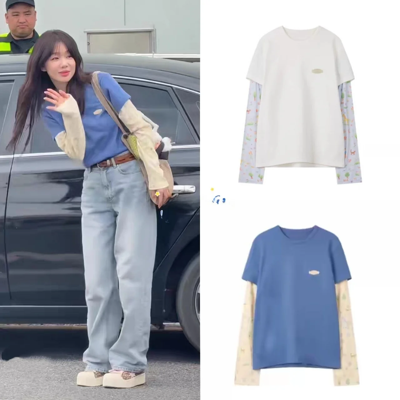Muwm Xu Mengjie Layered round Neck Fake Two-Piece Long Sleeve T-Shirt Base Shirt Top Women's Korean Style Loose Fit Cotton Blend
Muwm Xu Mengjie Layered round Neck Fake Two-Piece Long Sleeve T-Shirt Base Shirt Top Women's Korean Style Loose Fit Cotton Blend