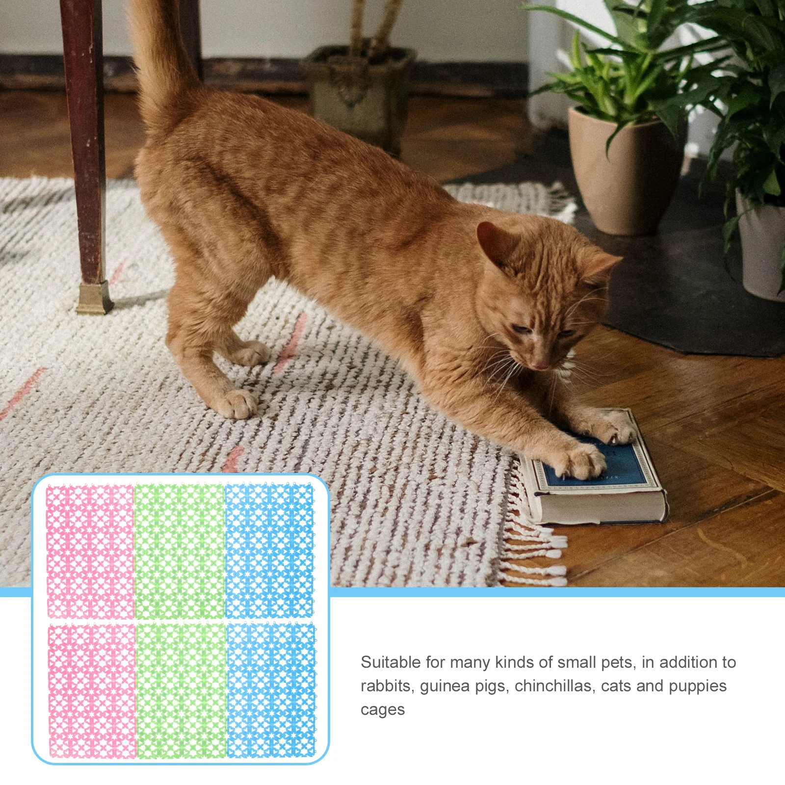 6 Pcs Pet Foot Mats Reusable Plastic Bunny Pads Rabbit Cage Mats Floor Carpet Small Animal Resting Area Rugs High for Rabbits
6 Pcs Pet Foot Mats Reusable Plastic Bunny Pads Rabbit Cage Mats Floor Carpet Small Animal Resting Area Rugs High for Rabbits