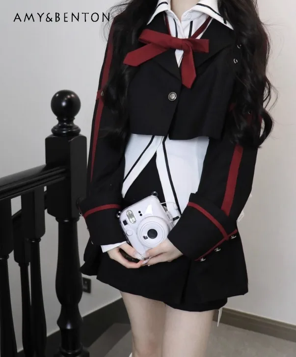 2025 Spring and Autumn New High-End Design Casual Hooded Jacket Short Blazer White Waist-Cinching Shirt Black Short Skirt Set
2025 Spring and Autumn New High-End Design Casual Hooded Jacket Short Blazer White Waist-Cinching Shirt Black Short Skirt Set