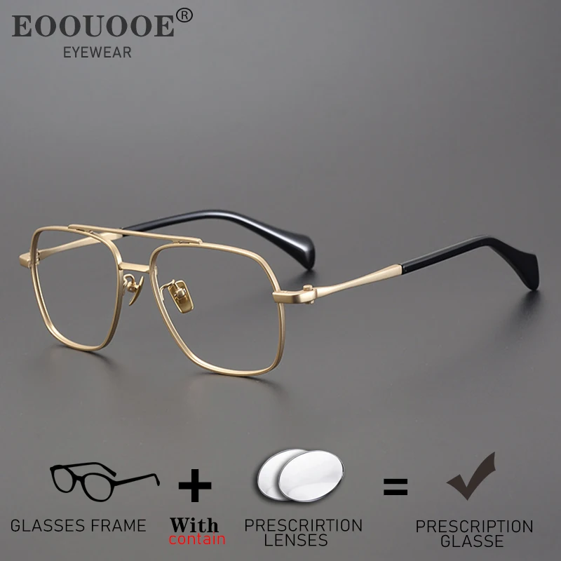 56mm Oversized Pilot Design Men Glasses Retro Optics Pure Titanium Prescription Lenses Progressive Correct Myopia Sun Glasses
56mm Oversized Pilot Design Men Glasses Retro Optics Pure Titanium Prescription Lenses Progressive Correct Myopia Sun Glasses