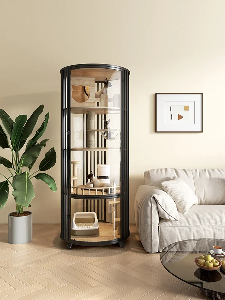 Cat Cage Super Large Household Cat House Non-Occupied Super Luxury Panoramic Glass Cat House Villa round
Cat Cage Super Large Household Cat House Non-Occupied Super Luxury Panoramic Glass Cat House Villa round