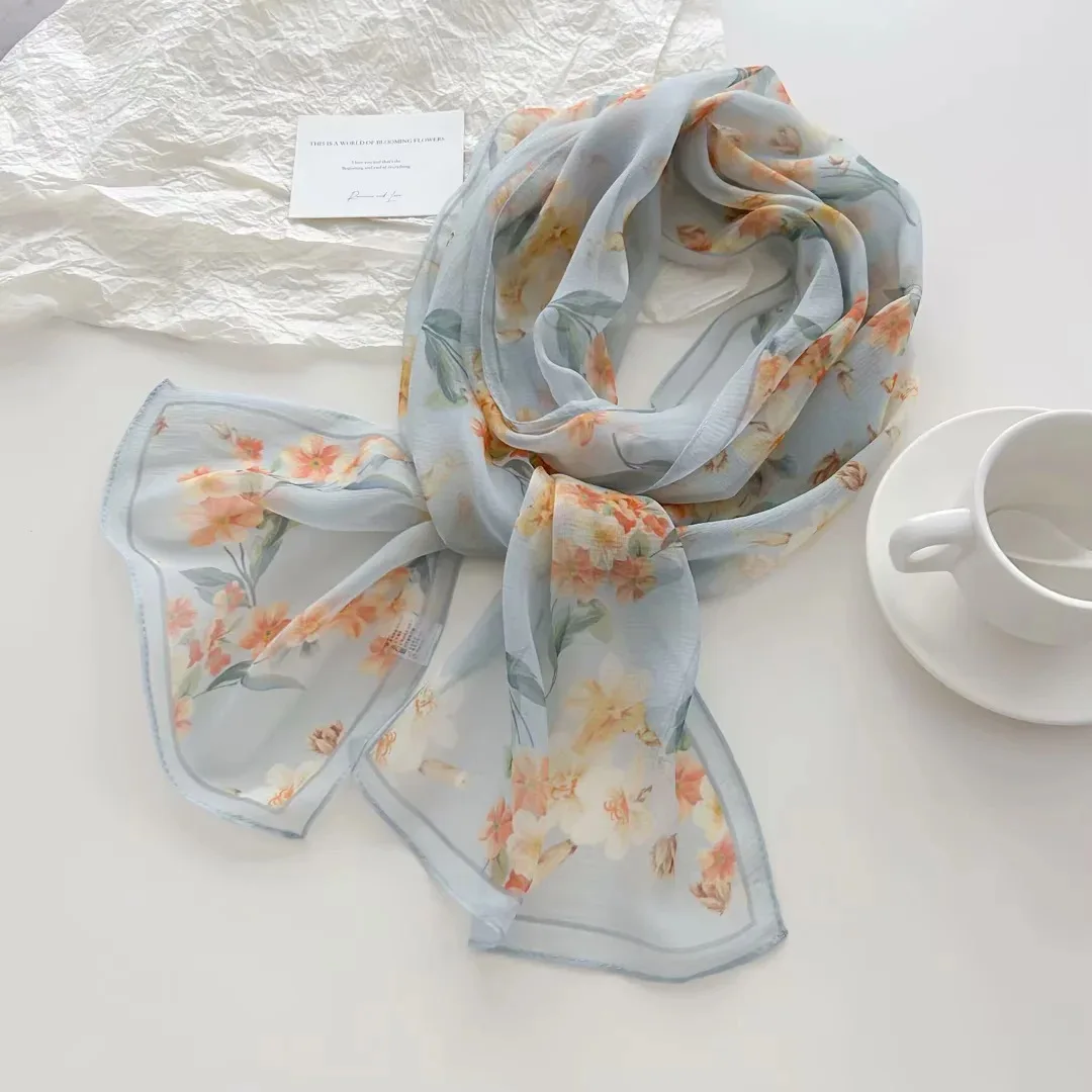 New 100% Natural Real Silk Scarf Fashion Lady Kerchief Foulard Female Bandana long Scarves for Women Hijab Shawl Wraps 25*175cm
New 100% Natural Real Silk Scarf Fashion Lady Kerchief Foulard Female Bandana long Scarves for Women Hijab Shawl Wraps 25*175cm