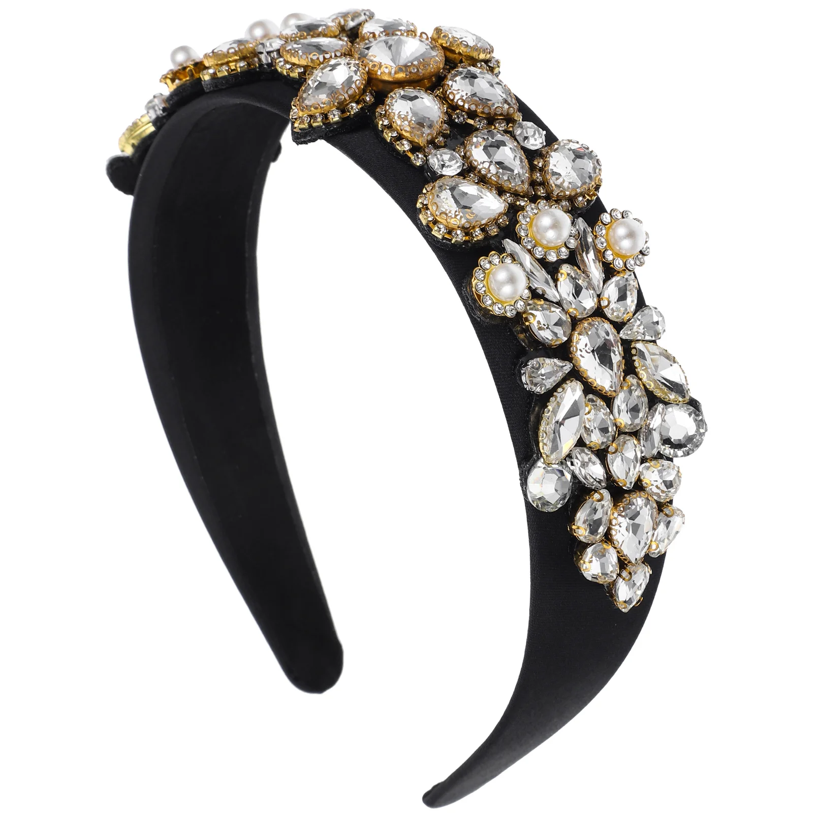 1pc Pearl Headband Wide Rim Fashion Hair Hoop Black White Rhinestone Vintage Headbands For Engagement Parties Daily Use Hair
1pc Pearl Headband Wide Rim Fashion Hair Hoop Black White Rhinestone Vintage Headbands For Engagement Parties Daily Use Hair