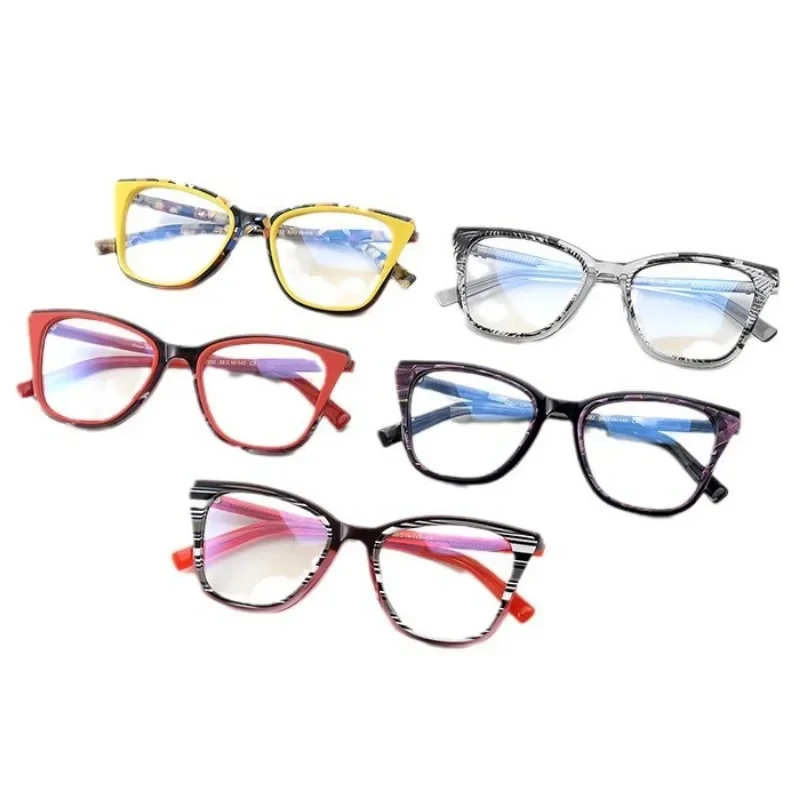 Handmade Color Plate Glasses Frame Men and Women Cat Eye Large Frame Glasses Can Be Equipped Myopia Mirror Anti-blue Glasses
Handmade Color Plate Glasses Frame Men and Women Cat Eye Large Frame Glasses Can Be Equipped Myopia Mirror Anti-blue Glasses