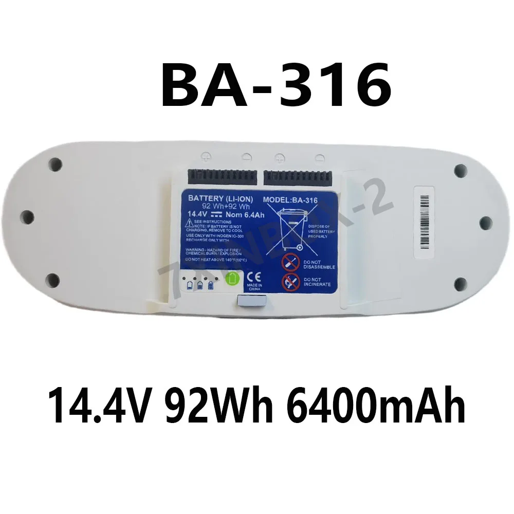 BA-316 14.4V 92Wh 6400mAh Battery For OxyGo Inogen one G3 Portable Oxygen Concentrator
BA-316 14.4V 92Wh 6400mAh Battery For OxyGo Inogen one G3 Portable Oxygen Concentrator