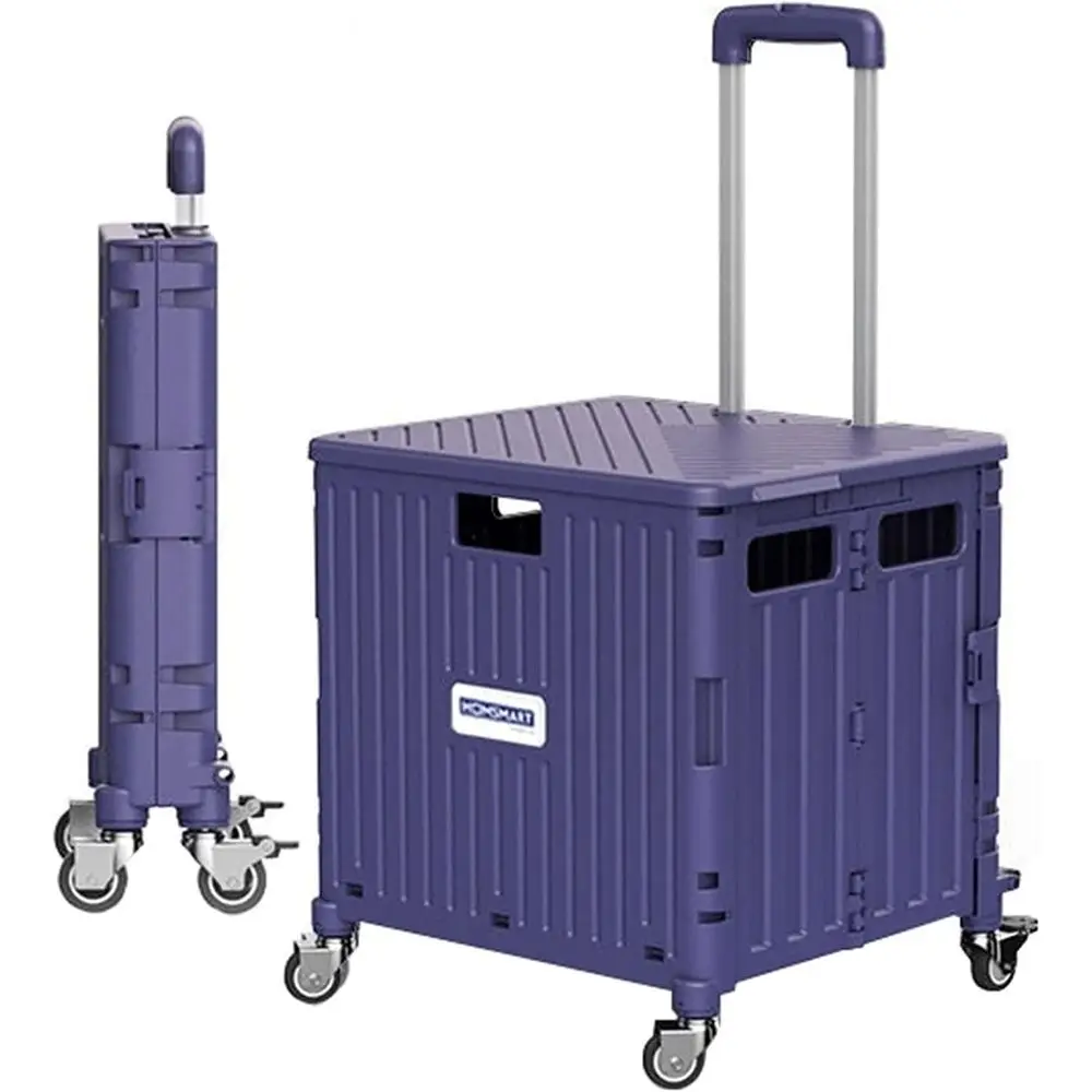 Collapsible Utility Cart with Lid, Portable Storage Trolley for Shopping, 65L Capacity, Seat Option (Color: Purple)
Collapsible Utility Cart with Lid, Portable Storage Trolley for Shopping, 65L Capacity, Seat Option (Color: Purple)