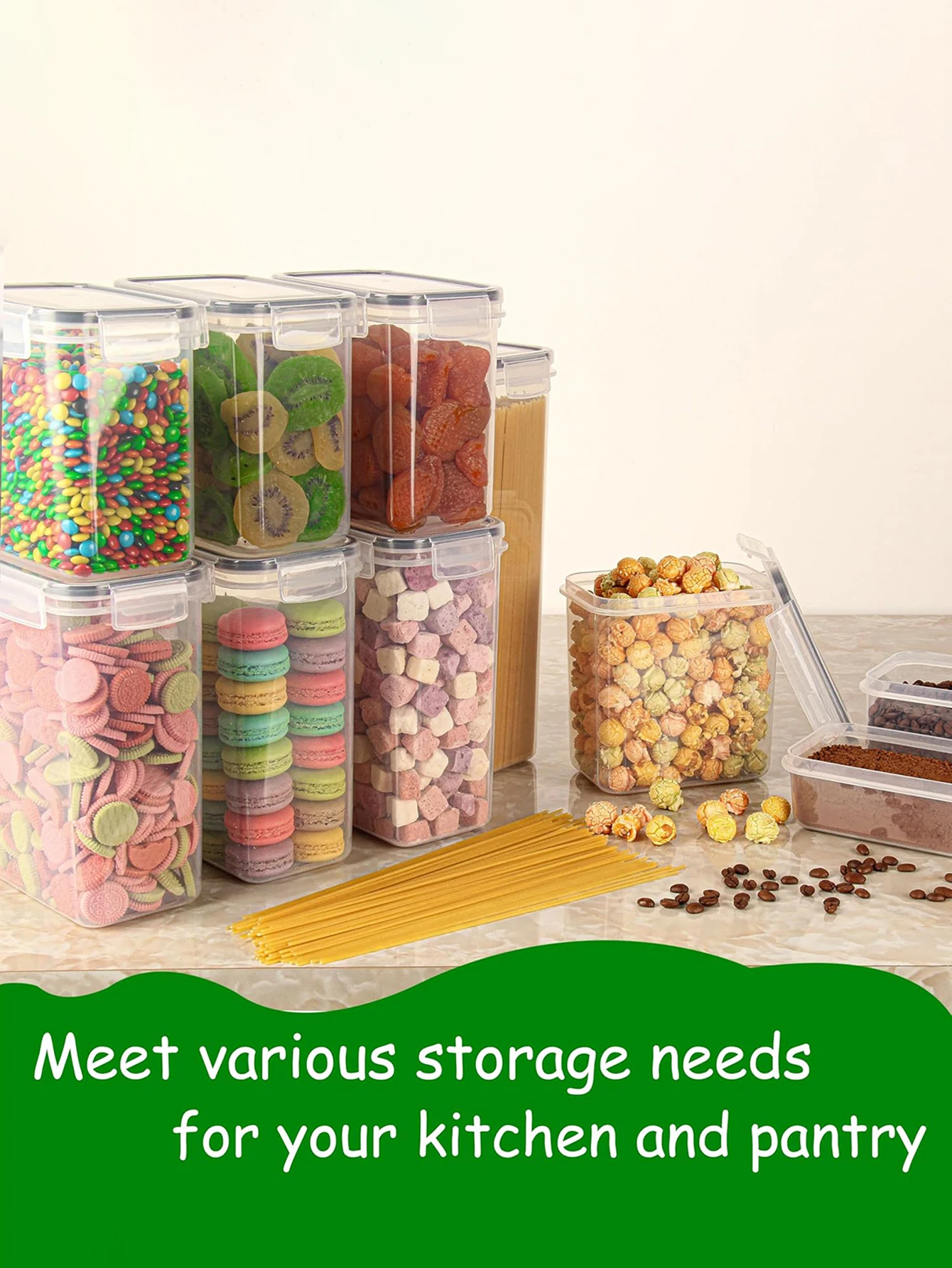 7pcs Airtight Food Storage Container with Lid - Leakproof, Moisture-Proof Kitchen Organizer for Grains, Nuts, Flour & Rice
7pcs Airtight Food Storage Container with Lid - Leakproof, Moisture-Proof Kitchen Organizer for Grains, Nuts, Flour & Rice