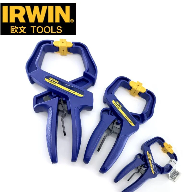 IRWIN Woodworking single-hand quick clamp G-clamp spring clamp DIY fixture quick clamp 59100/200/400 ECD
IRWIN Woodworking single-hand quick clamp G-clamp spring clamp DIY fixture quick clamp 59100/200/400 ECD