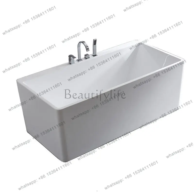 Rectangle acrylic freestanding double small apartment bathtub 1.3-1 meters
Rectangle acrylic freestanding double small apartment bathtub 1.3-1 meters