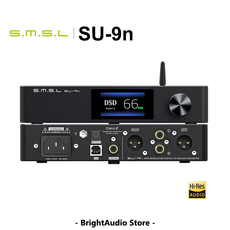 SMSL SU-9n Hi-Res аудио Hi-fi DAC декодер Bluetooth 5,0 DSD 512 PCM 768k SU9n SU-9
SMSL SU-9n Hi-Res аудио Hi-fi DAC декодер Bluetooth 5,0 DSD 512 PCM 768k SU9n SU-9