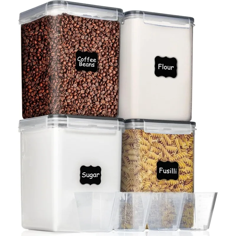 4 Pcs Airtight Food Storage Containers with Lids, Flour Sugar Storage Container - Pantry Organization and Storage, BPA Free
4 Pcs Airtight Food Storage Containers with Lids, Flour Sugar Storage Container - Pantry Organization and Storage, BPA Free