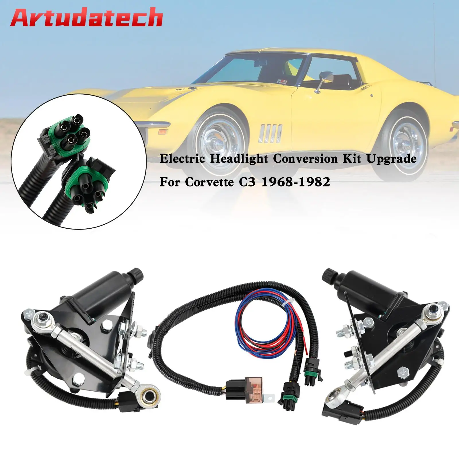 Artudatech Electric Headlight Conversion Kit Upgrade For Corvette C3 1968-1982 Car Accessories
Artudatech Electric Headlight Conversion Kit Upgrade For Corvette C3 1968-1982 Car Accessories
