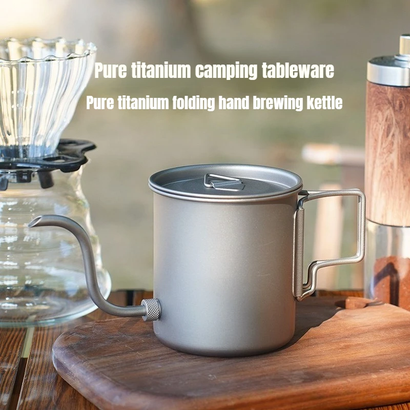 420ml Titanium Coffee Pour Over Kettle Coffee Mini Tea Water Camping Pot Stove Top Coffee Pot Gooseneck Traveling Tea Pot
420ml Titanium Coffee Pour Over Kettle Coffee Mini Tea Water Camping Pot Stove Top Coffee Pot Gooseneck Traveling Tea Pot