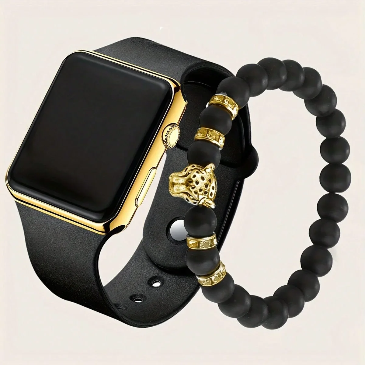square sports electronic watch and tiger head bracelet student boy gift
square sports electronic watch and tiger head bracelet student boy gift