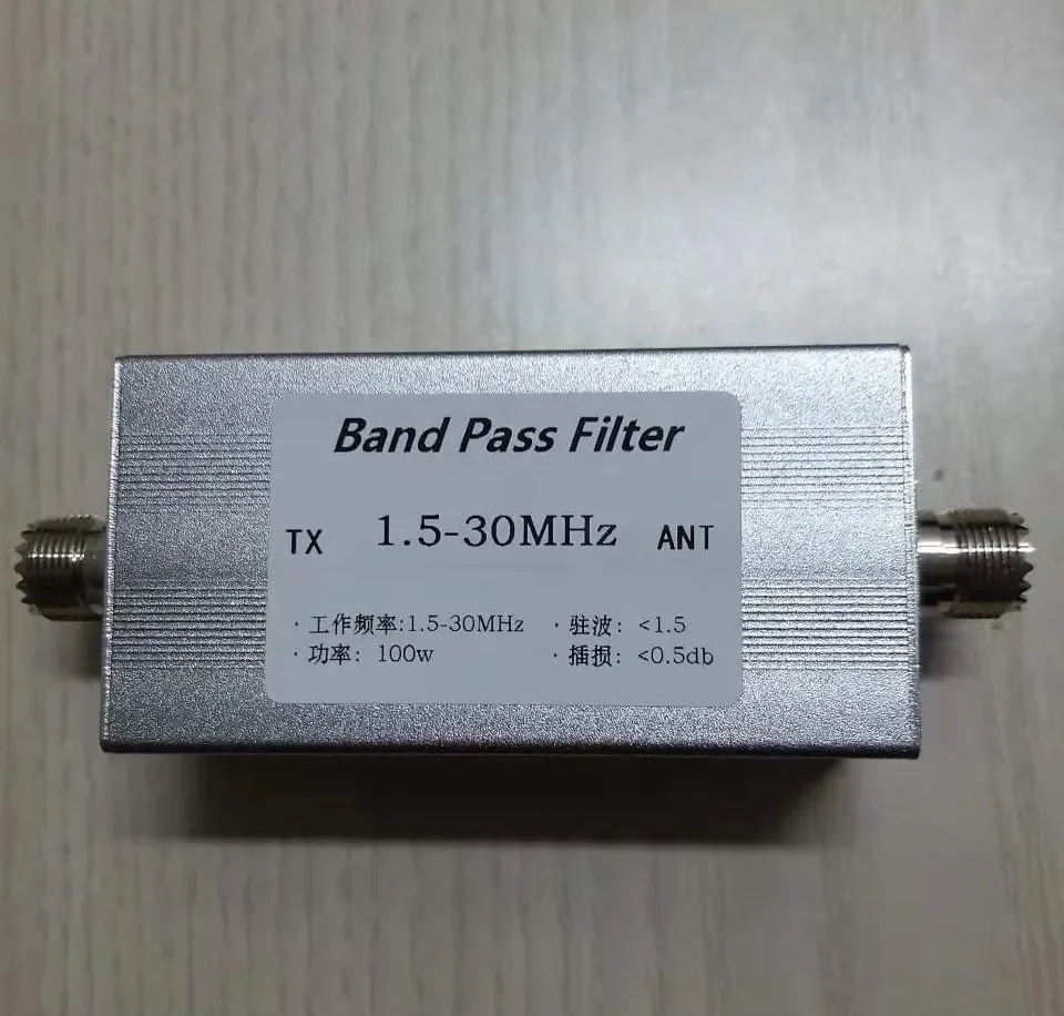 HF Bandpass Filter 1.5-30 MHz BPF Bandpass Filter, Anti-interference 100w M Female
HF Bandpass Filter 1.5-30 MHz BPF Bandpass Filter, Anti-interference 100w M Female