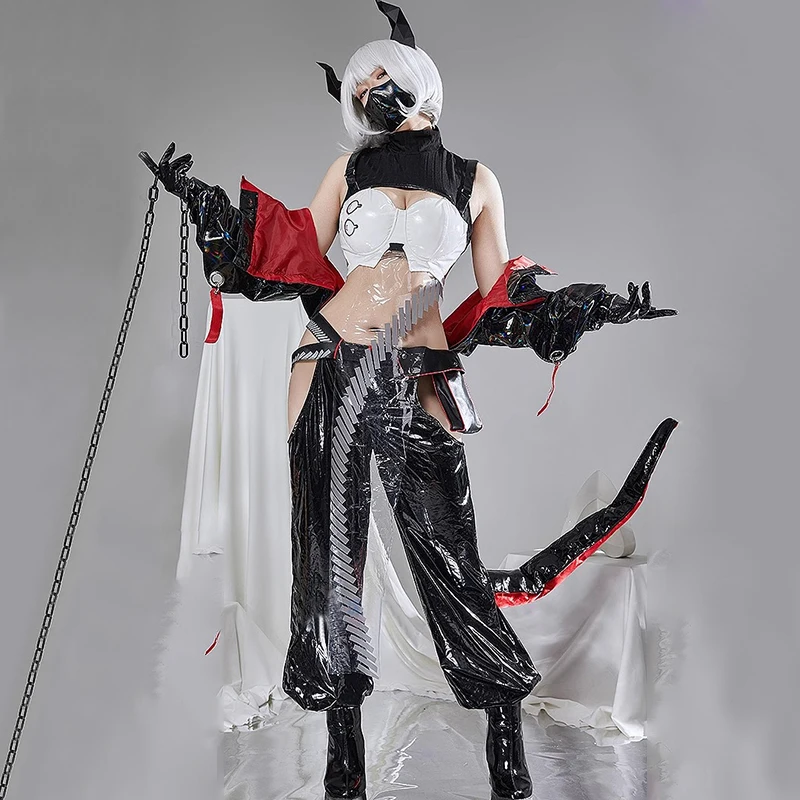 Echanis Enicha ThermoALTER Cyberpunk Dragon Girl Costume PU Leather Set Top and Pants with Coat and Tail Cosplay Costume
Echanis Enicha ThermoALTER Cyberpunk Dragon Girl Costume PU Leather Set Top and Pants with Coat and Tail Cosplay Costume