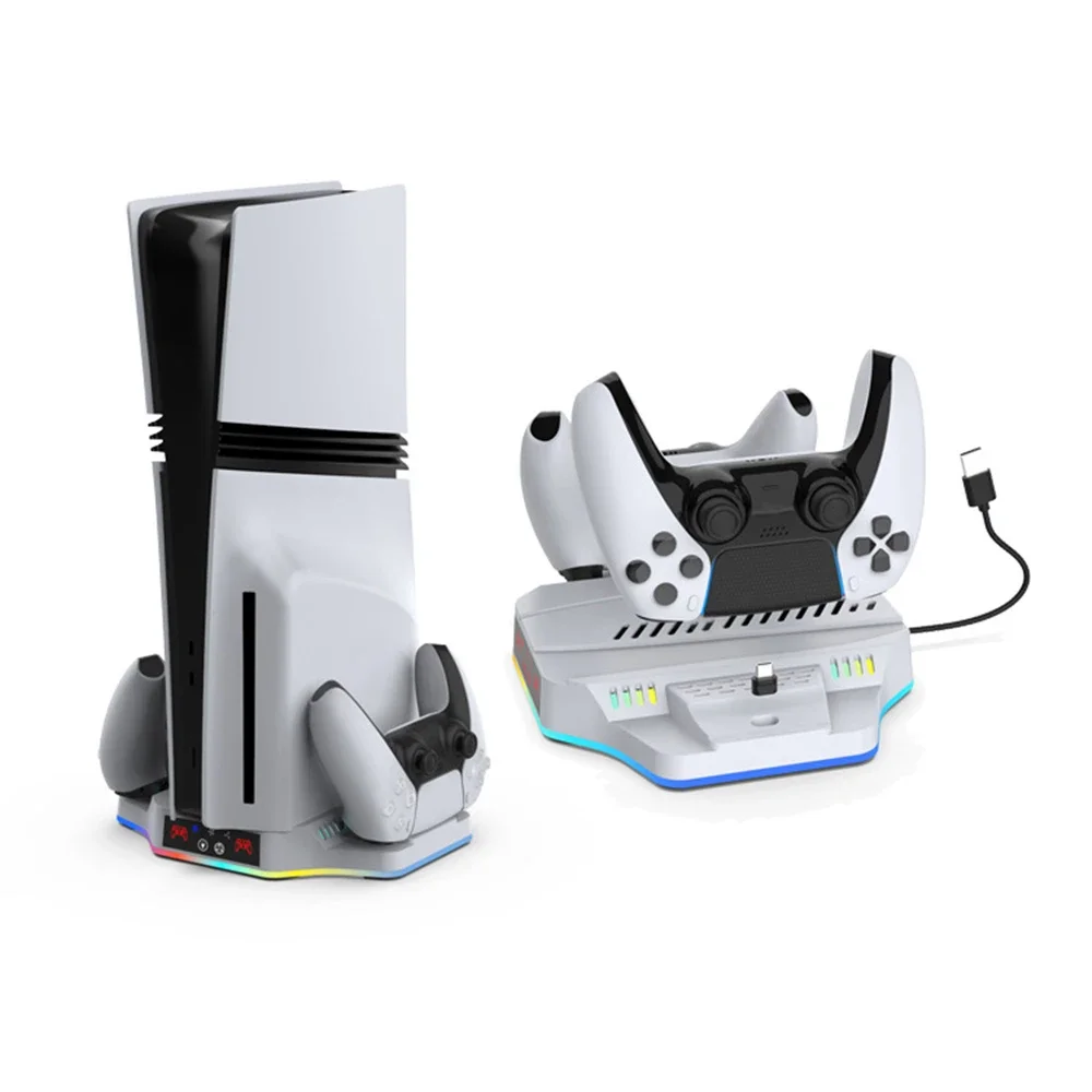 TP5-3583B for PS5 Pro/Slim Cooling and Charging Base for PS5 Pro Game Controller Charging Stand Bracket Storage with RGB light
TP5-3583B for PS5 Pro/Slim Cooling and Charging Base for PS5 Pro Game Controller Charging Stand Bracket Storage with RGB light