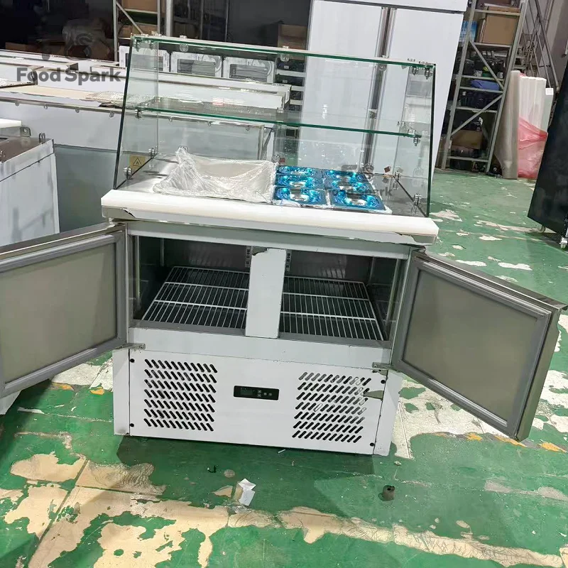 Factory Supply Fridge Freezer Wholesale Commercial Pizza Prep Fridge High Quality Double Door Freezer for Restaurant
Factory Supply Fridge Freezer Wholesale Commercial Pizza Prep Fridge High Quality Double Door Freezer for Restaurant
