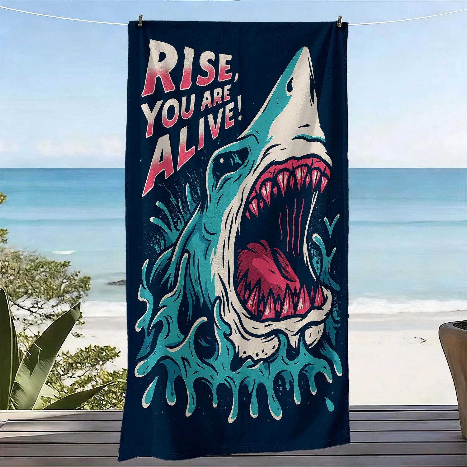 fierce and powerful great white shark polyester microfiber beach towel is highly absorbent, suitable for swimming beach outings
fierce and powerful great white shark polyester microfiber beach towel is highly absorbent, suitable for swimming beach outings