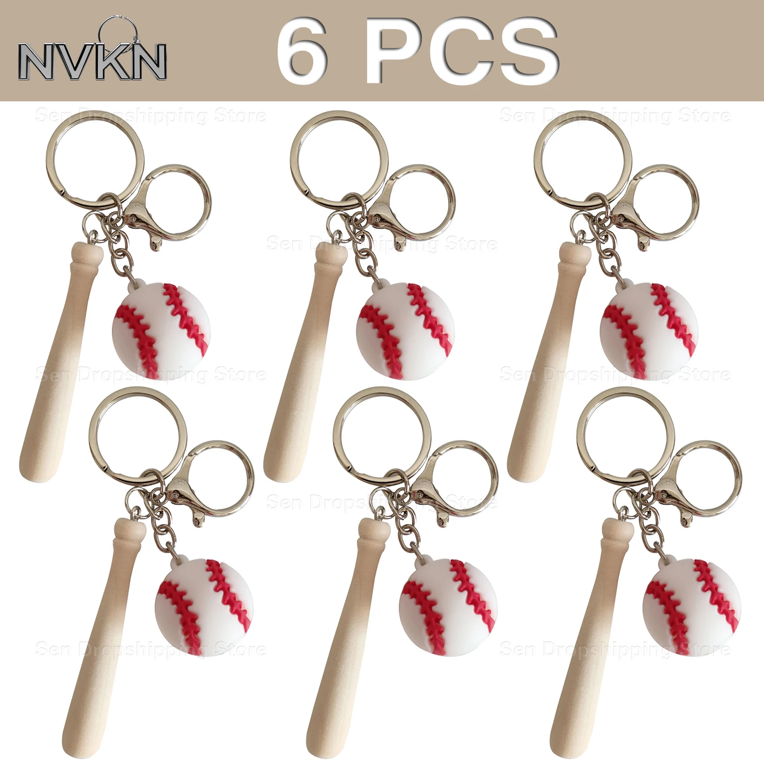 6Pcs Baseball & Bat Keychain with PVC Ball, Metal Ring Sports Keychain Gift for Baseball Lovers
6Pcs Baseball & Bat Keychain with PVC Ball, Metal Ring Sports Keychain Gift for Baseball Lovers