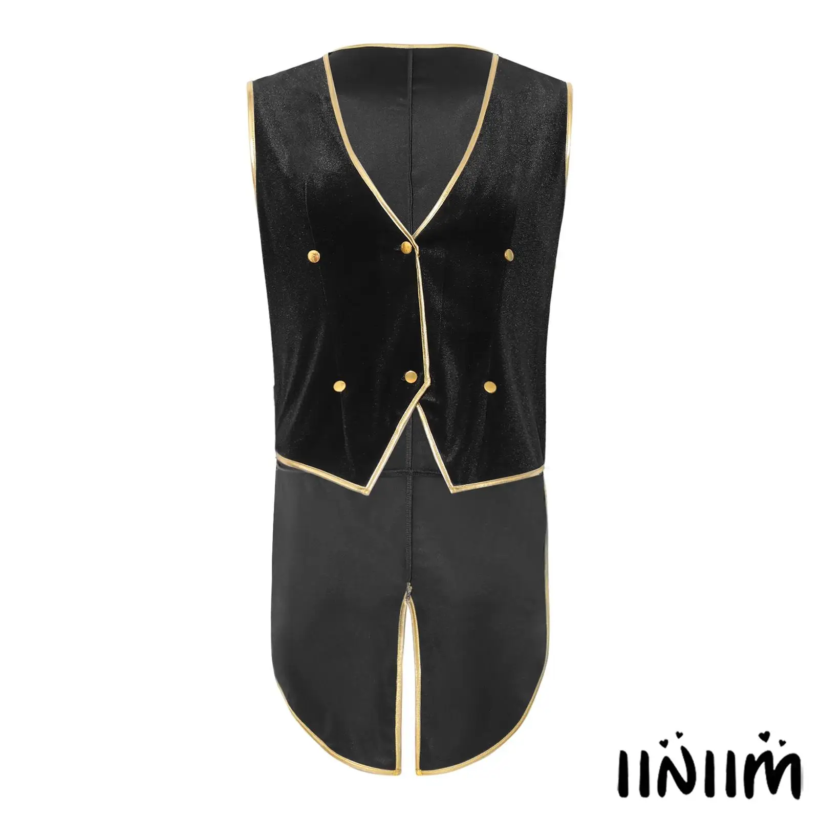 Men's Retro Medieval Velvet Tailcoat Vest with Metallic Shiny Trims V Neck Button-down Blazer Waistcoat for Halloween Cocktail
Men's Retro Medieval Velvet Tailcoat Vest with Metallic Shiny Trims V Neck Button-down Blazer Waistcoat for Halloween Cocktail