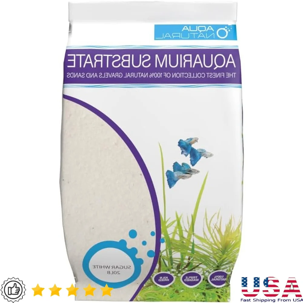 20lb Sugar White Sand Substrate Aquascaping Aquariums Vivariums Terrariums Ethically Sourced 0.5-1mm Size Zero Fines
20lb Sugar White Sand Substrate Aquascaping Aquariums Vivariums Terrariums Ethically Sourced 0.5-1mm Size Zero Fines