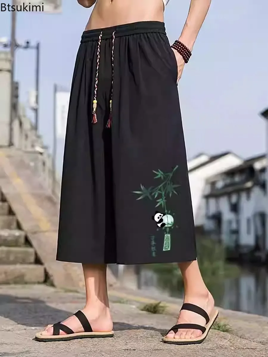 Summer New Chinese Style Capri Pants Men's Fashion Casual Loose Harem Pants Man Lightweight Straight Wide Leg Pants Men M-5XL
Summer New Chinese Style Capri Pants Men's Fashion Casual Loose Harem Pants Man Lightweight Straight Wide Leg Pants Men M-5XL