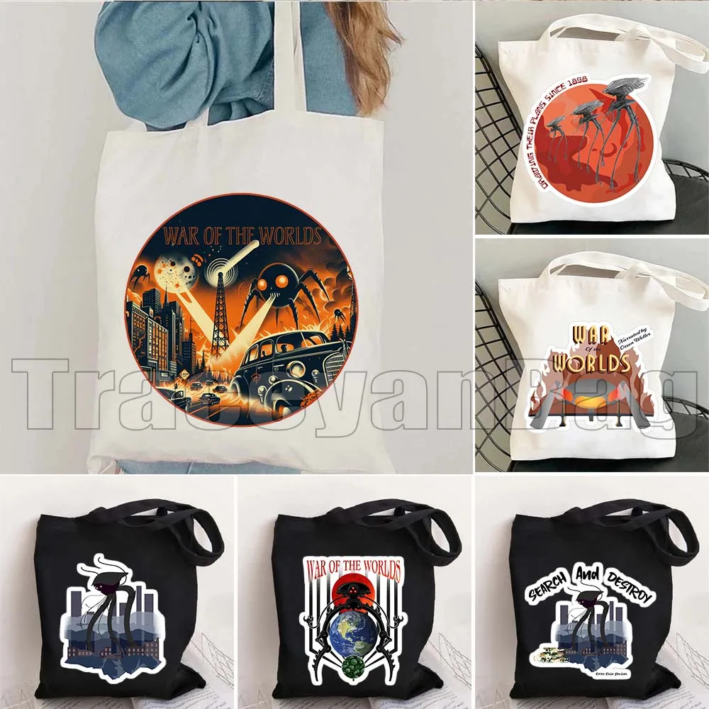 Vintage War Of The Worlds Martian Tripod Spacecraft Thunderchild Fan Gifts Women Canvas Shoulder Tote Bag Cotton Shopper Handbag
Vintage War Of The Worlds Martian Tripod Spacecraft Thunderchild Fan Gifts Women Canvas Shoulder Tote Bag Cotton Shopper Handbag
