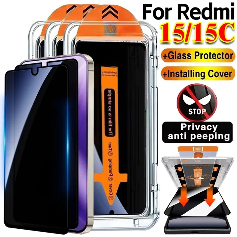 3/2/1PCS Easy Installation Tempered Glass for Redmi 15C Anti-spy Screen Protectors Films for Redmi 15 with Dust Free Install Box
3/2/1PCS Easy Installation Tempered Glass for Redmi 15C Anti-spy Screen Protectors Films for Redmi 15 with Dust Free Install Box