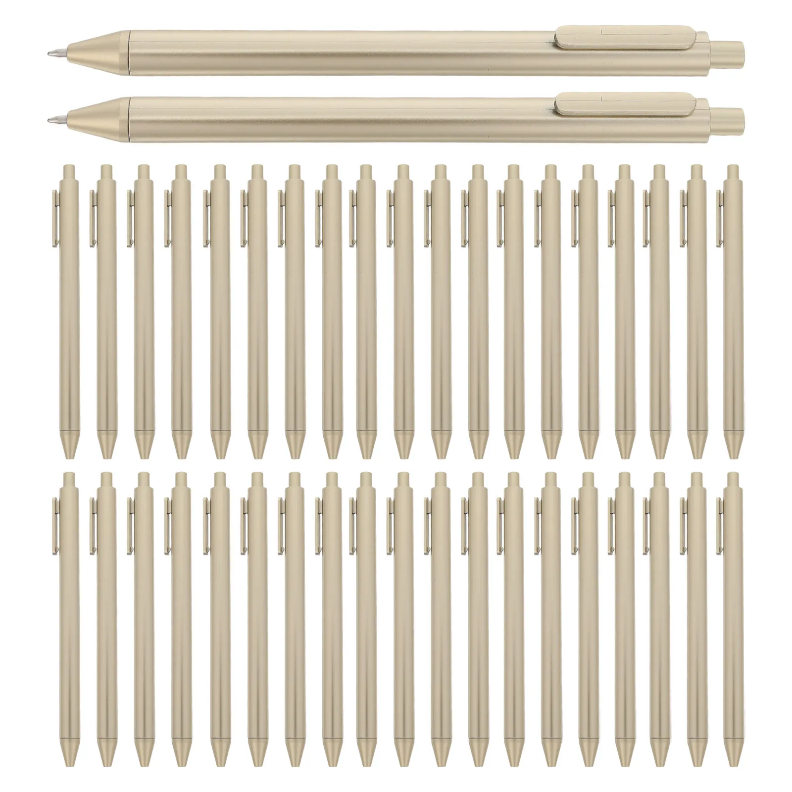 50Pcs Gold Ballpoint Pens Retractable Press Black Ink Stylish Slim Writing Pens Office School Business Supplies Smooth Writing
50Pcs Gold Ballpoint Pens Retractable Press Black Ink Stylish Slim Writing Pens Office School Business Supplies Smooth Writing