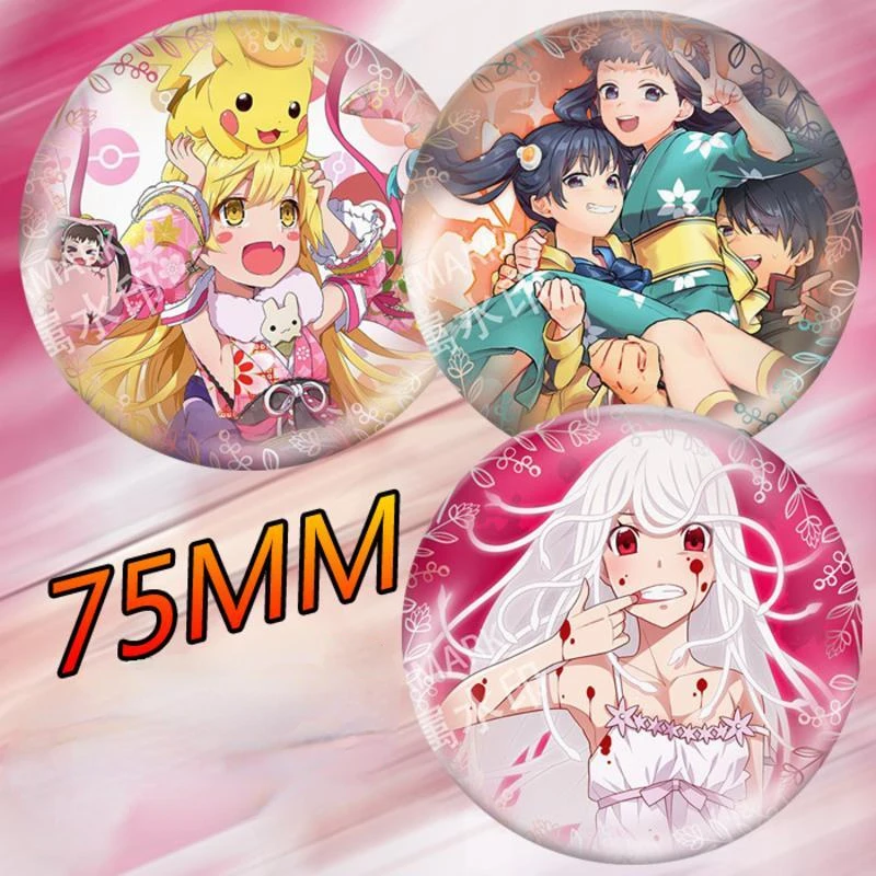 New Monogatari Series Badge Senjougahara Hitagi Sengoku Nadeko Anime Peripherals Cute Cartoon Backpack 75mm Badge Decoration
New Monogatari Series Badge Senjougahara Hitagi Sengoku Nadeko Anime Peripherals Cute Cartoon Backpack 75mm Badge Decoration